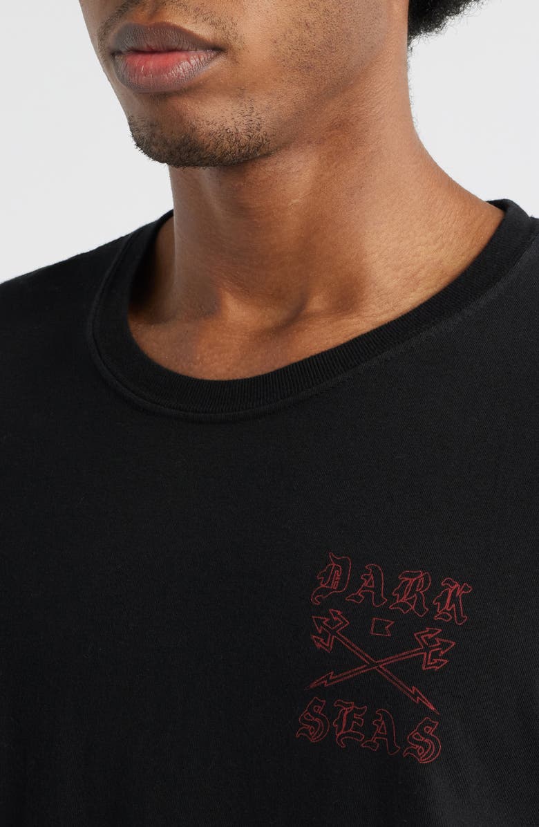 DARK SEAS Primordial Cotton Graphic T-Shirt, Alternate, color, Black
