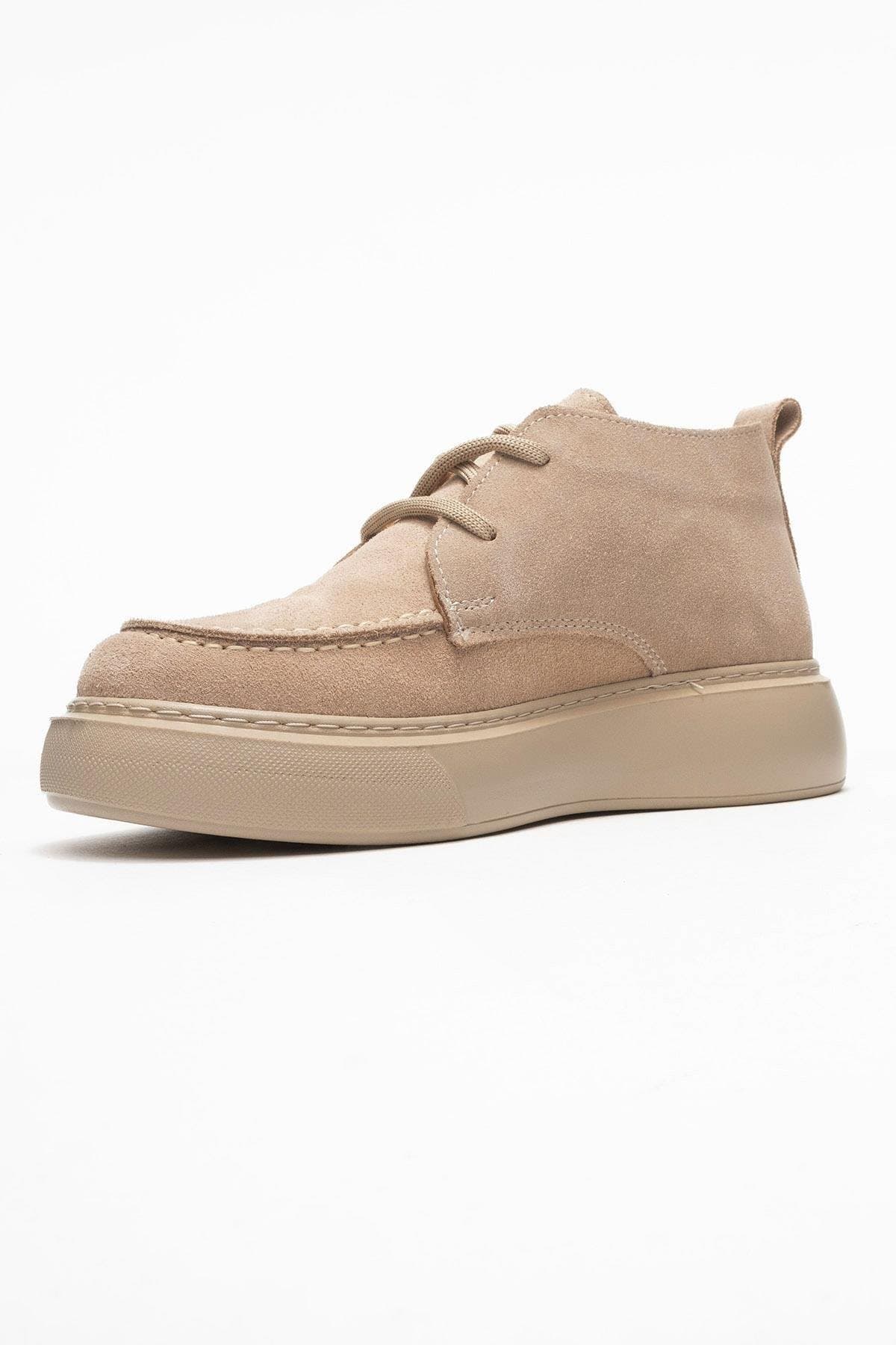 Lilya Leather Chukka Boot, Alternate, color, Beige Suede Leather