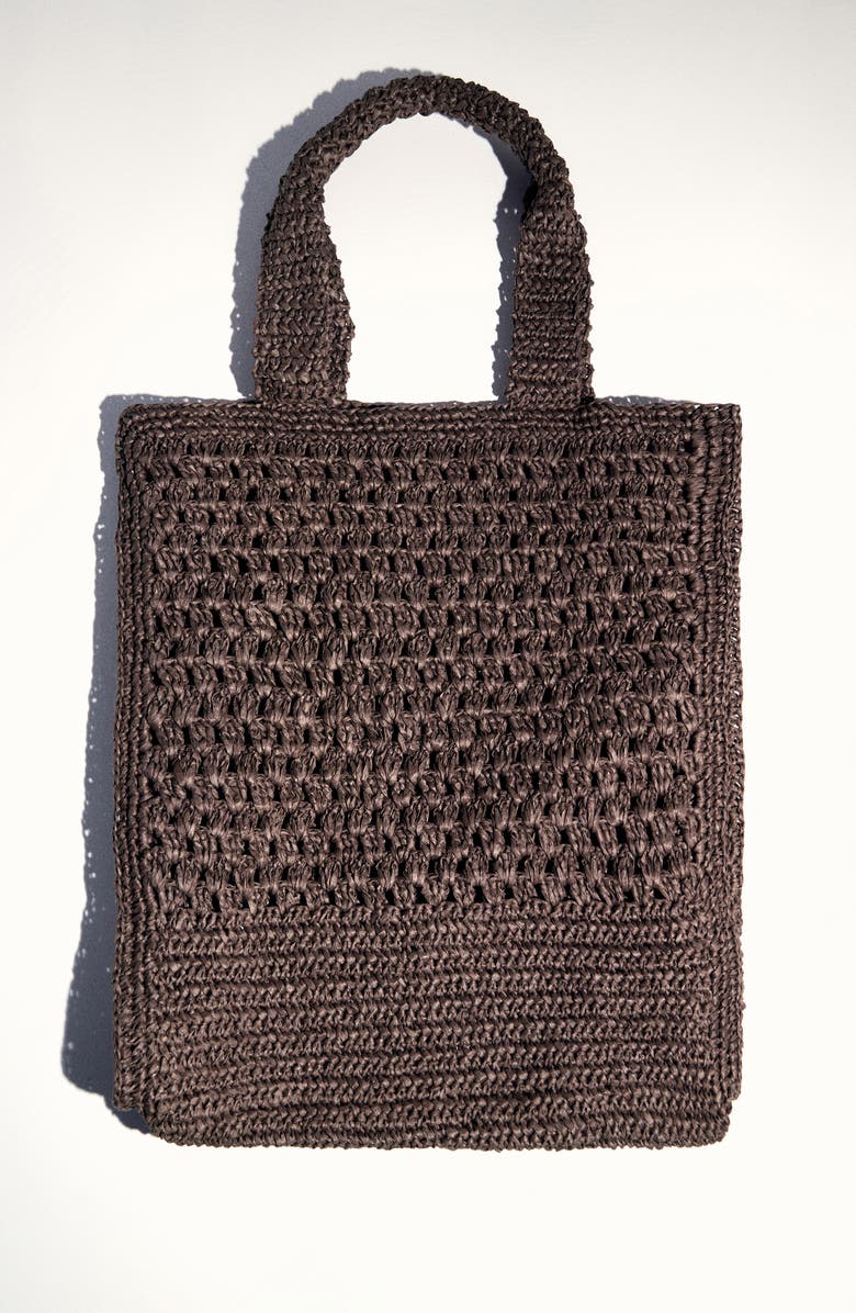 MANGO Straw Shopper Bag, Alternate, color,