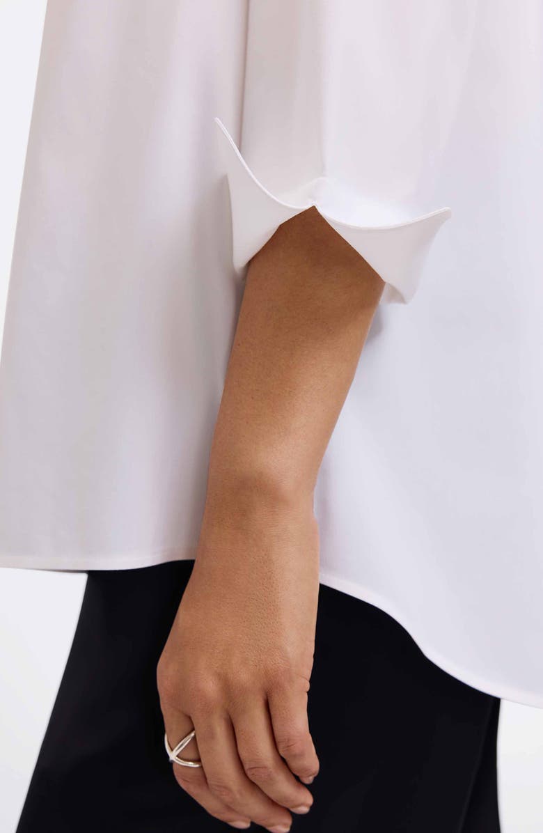 Foxcroft Therese Button Back Popover Shirt, Alternate, color, White