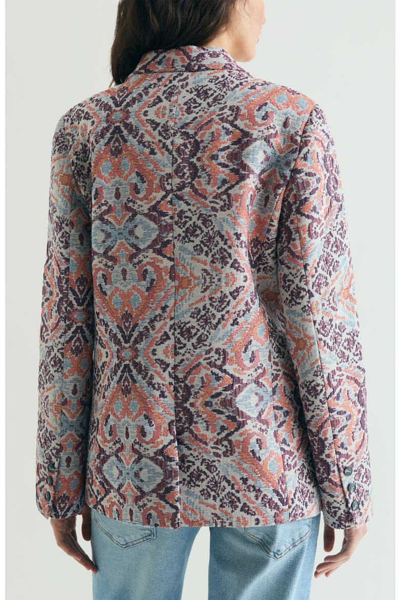 Jacquard Print Blazer, Alternate, color, Purple