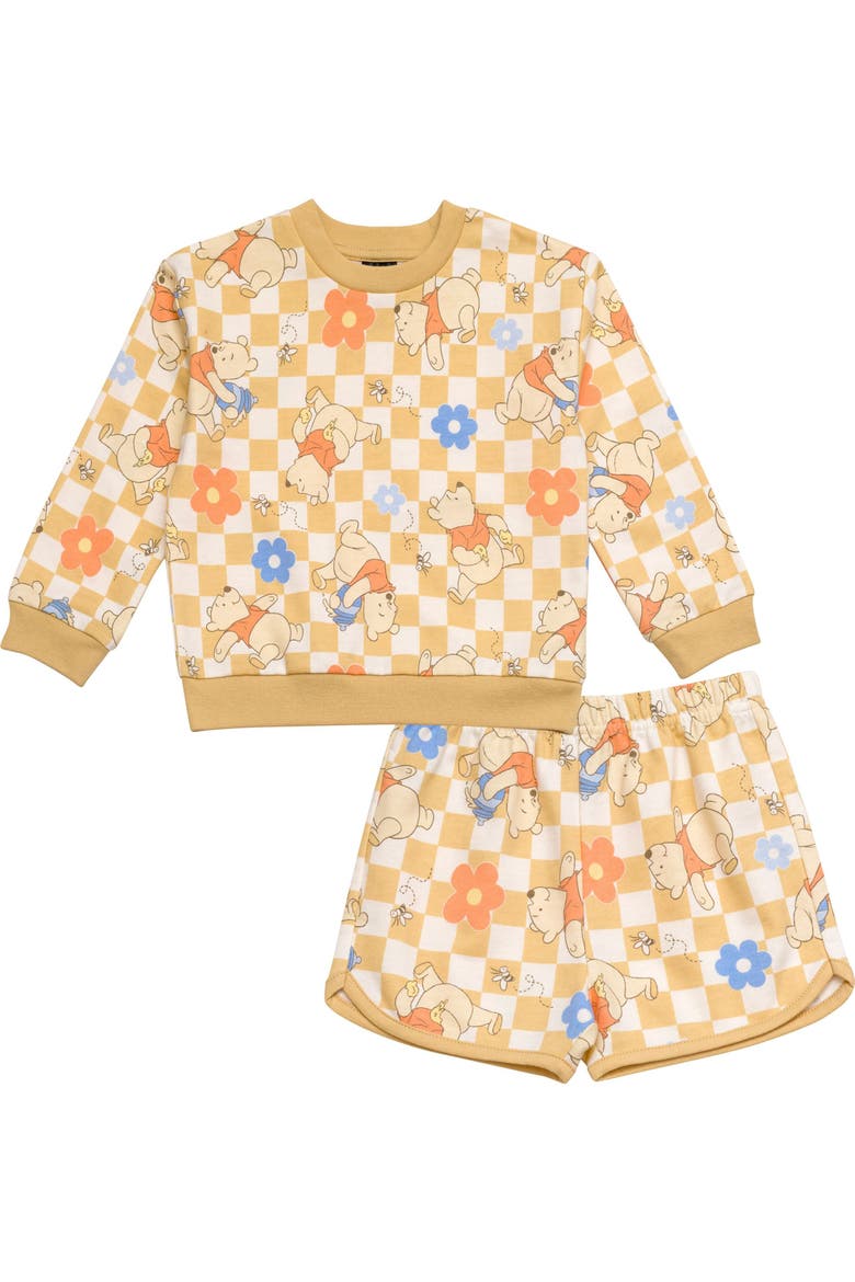 Winnie the Pooh 2-Piece Sweatshirt and Shorts Set, Main, color, Tan Winnie the Pooh