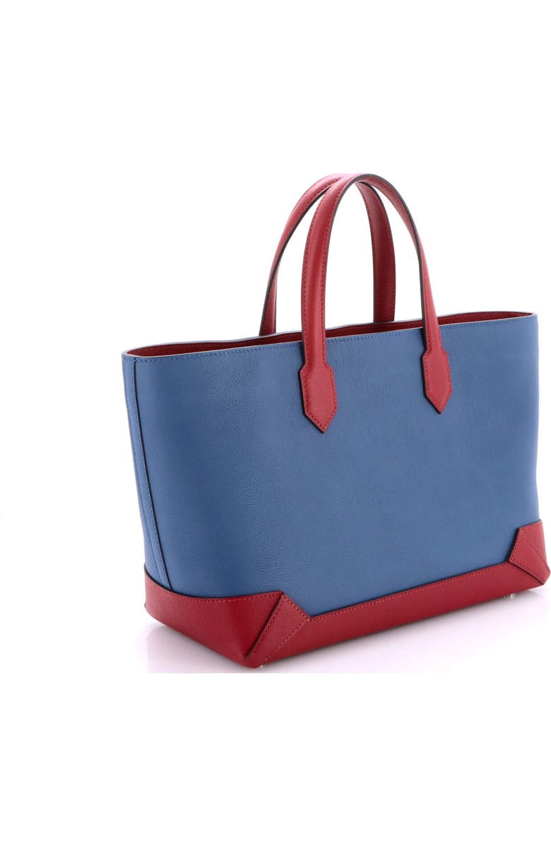 Pre-Owned Hermes Maxibox Cabas Evercolor with Epsom 30, Alternate, color, Bleu Agate