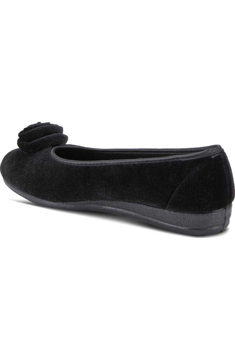 Flexus by Spring Step Roseloud Velvet Slipper, Alternate, color, Black