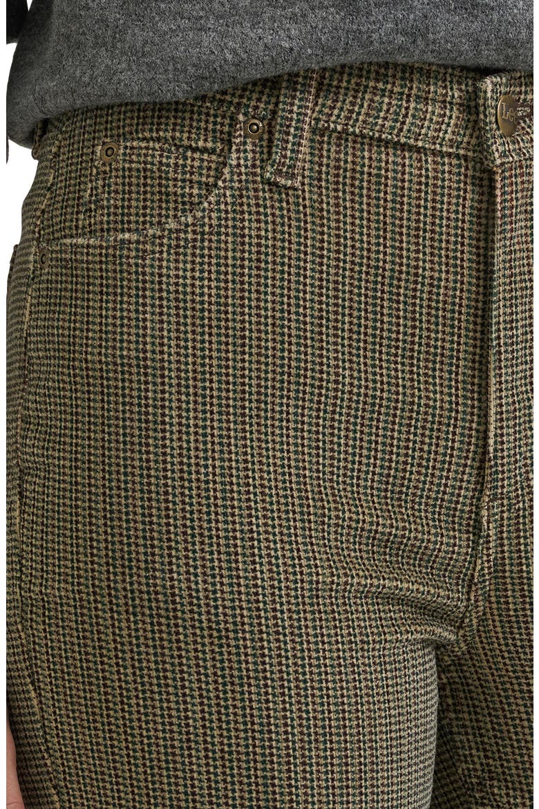 High Waist Glen Plaid Corduroy Kick Bootcut Jeans, Alternate, color, CHOCOLATE GLEN PLAID CORD
