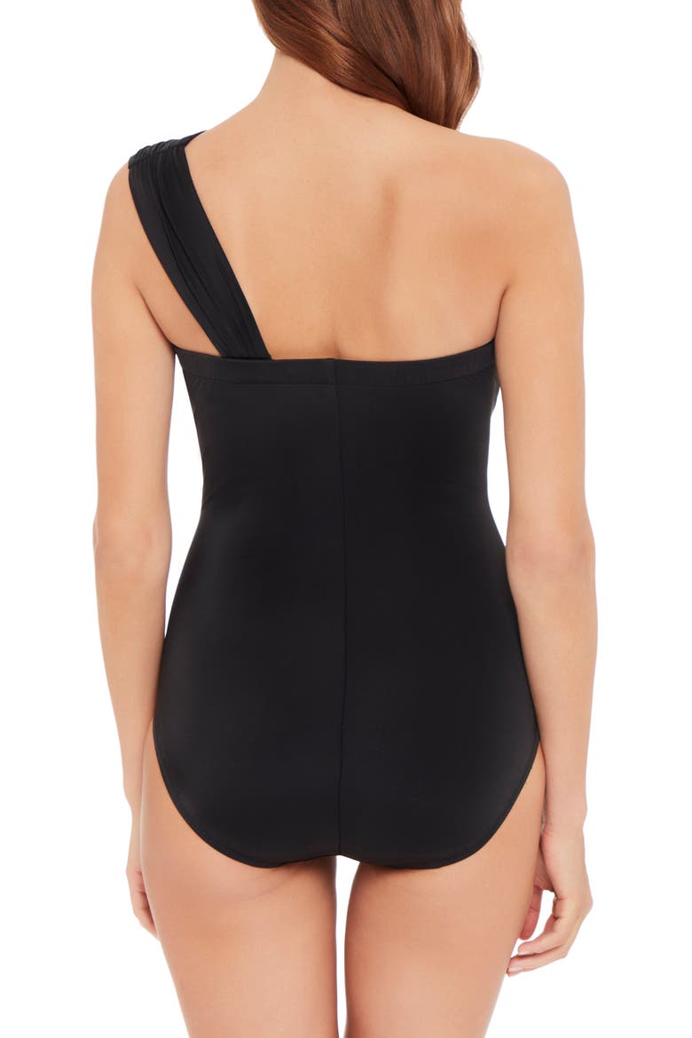 Goddess Solid Convertible One-Piece Swimsuit, Alternate, color, BLACK