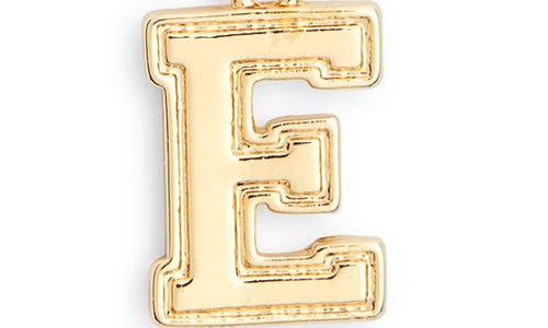 Leith Varsity Font Cubic Zirconia Initial Pendant Necklace In Gold