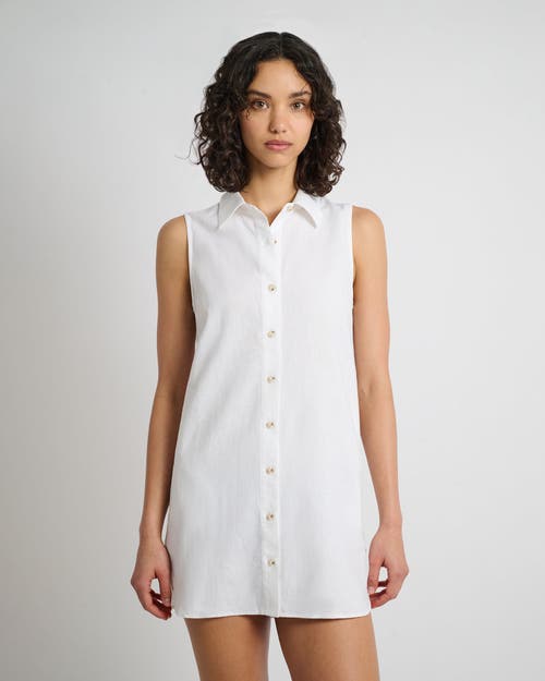 Onia Air Linen Sleeveless Shirtdress