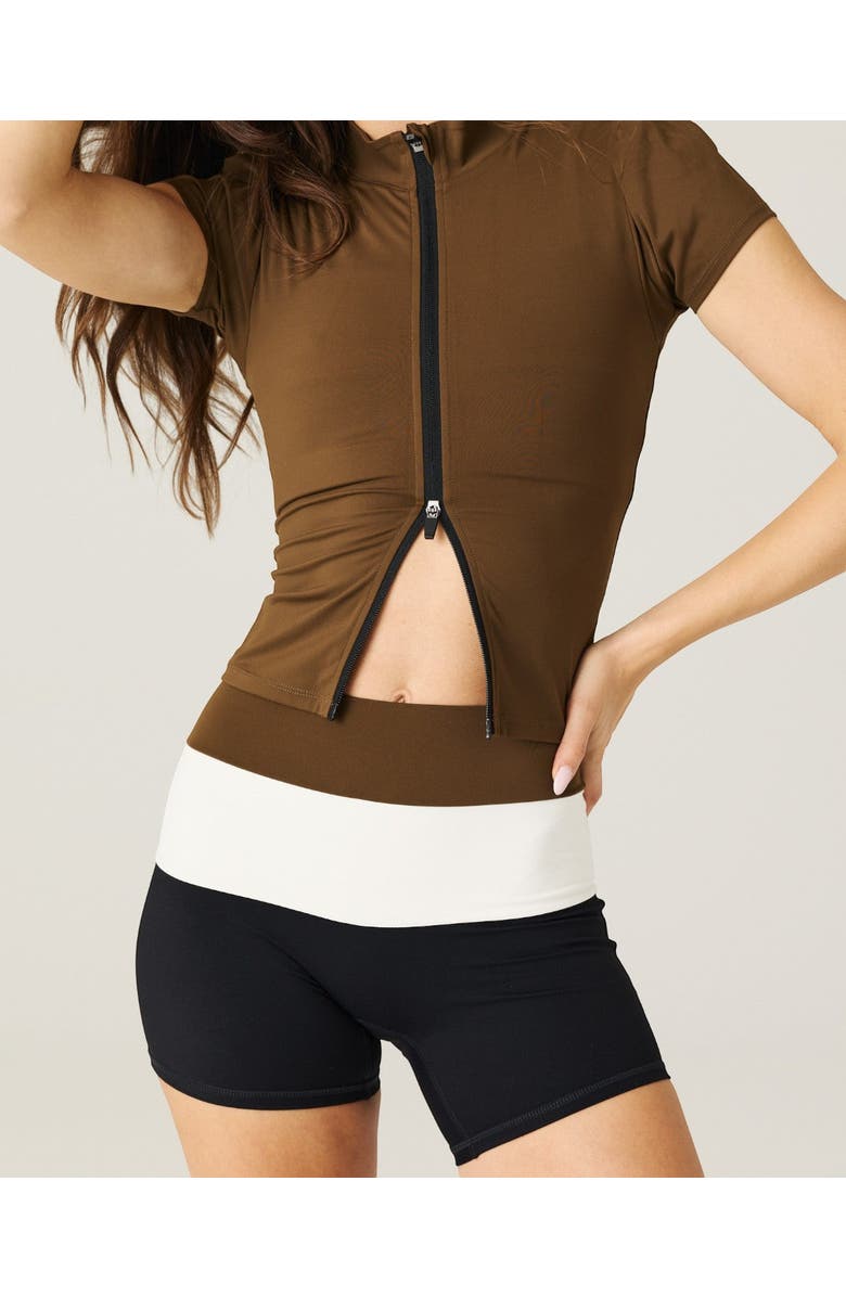 Daughter Lessons Contour Cap Sleeve Jacket, Alternate, color, Brown
