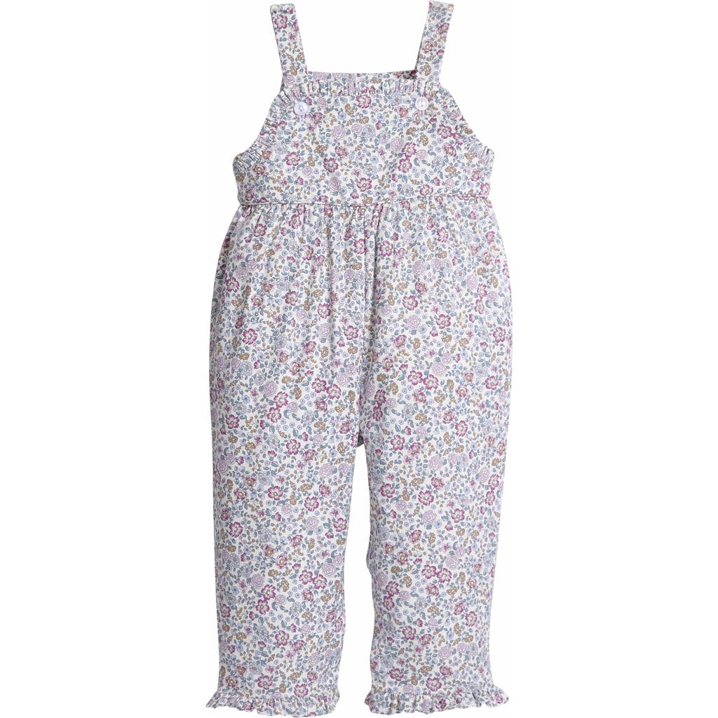 Little English Kids' Floral Ruffled Overall In Multi