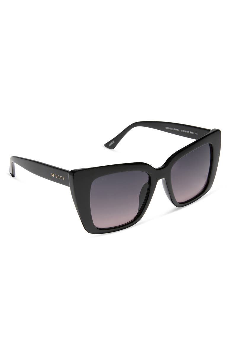 DIFF 54mm Cat Eye Sunglasses, Alternate, color, Black Iris