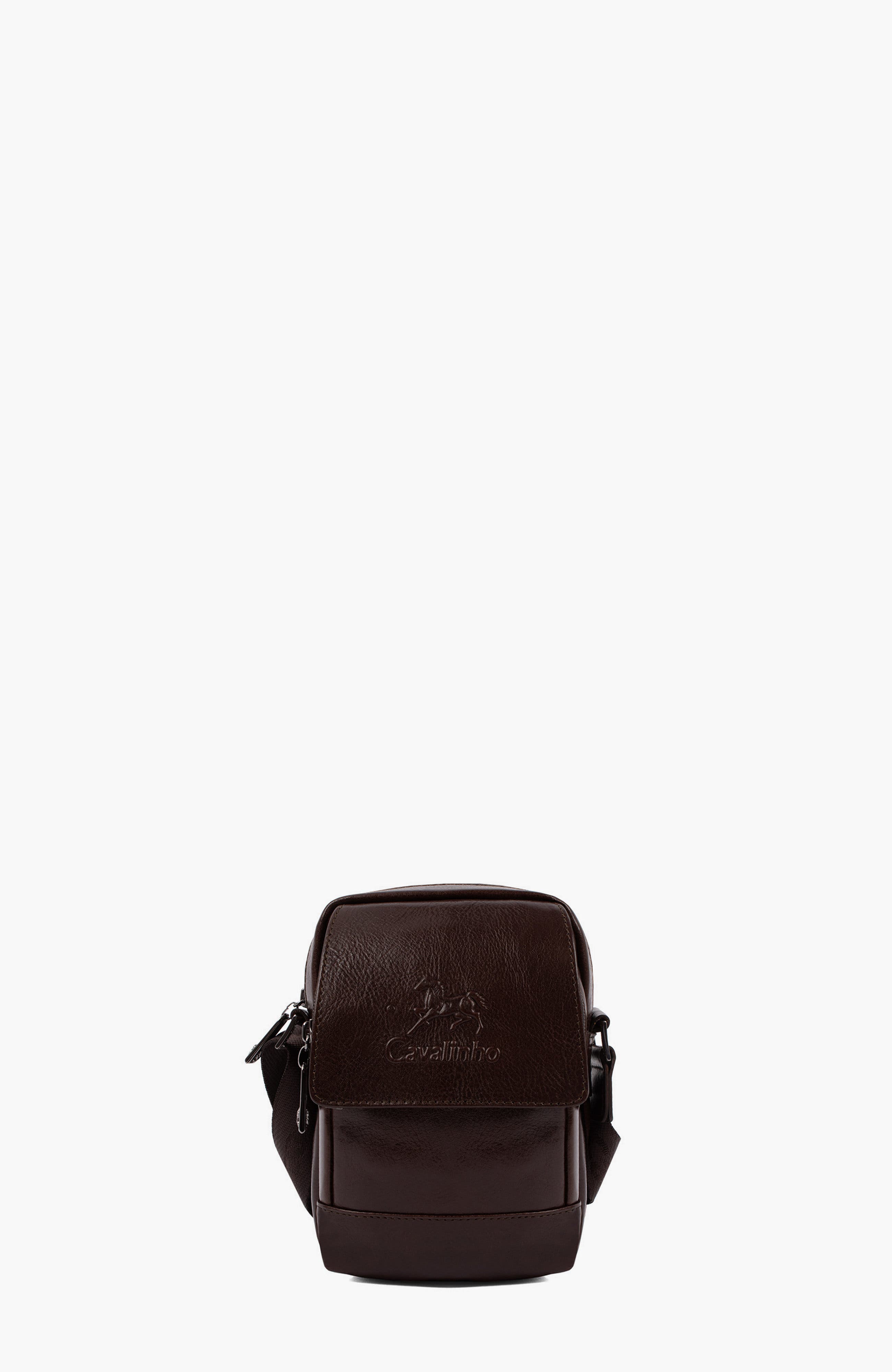 Gentleman Leather Traveler Crossbody Bag 488, Main, color, Brown