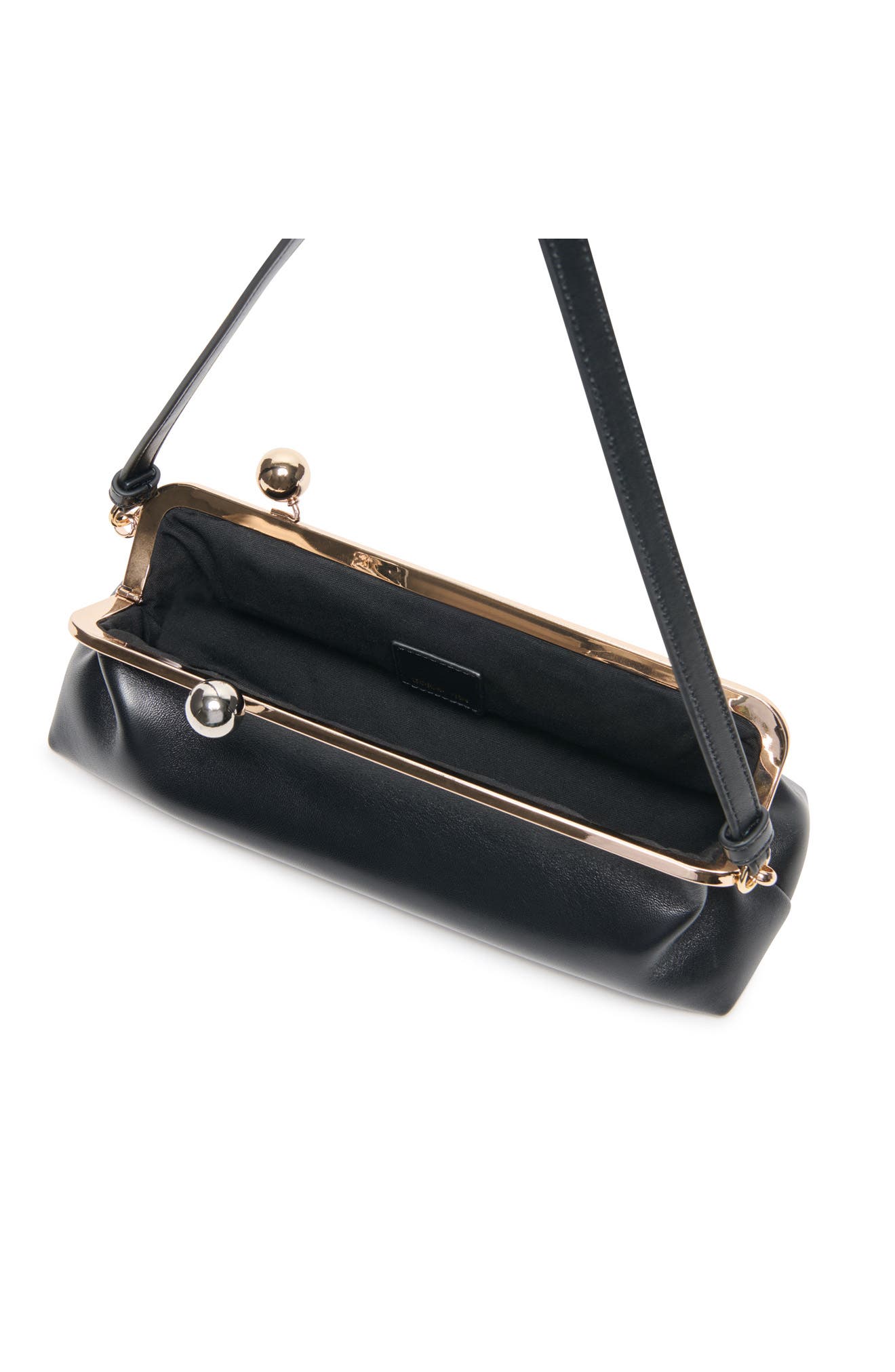 Ambriaa Kiss Lock Shoulder Bag, Alternate, color, BLACK