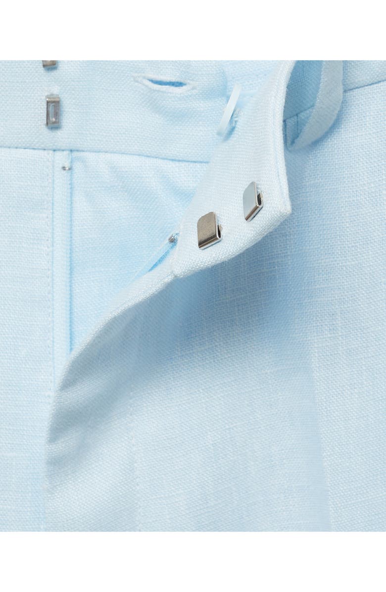 MANGO Boreli Linen Pants, Alternate, color, Sky Blue