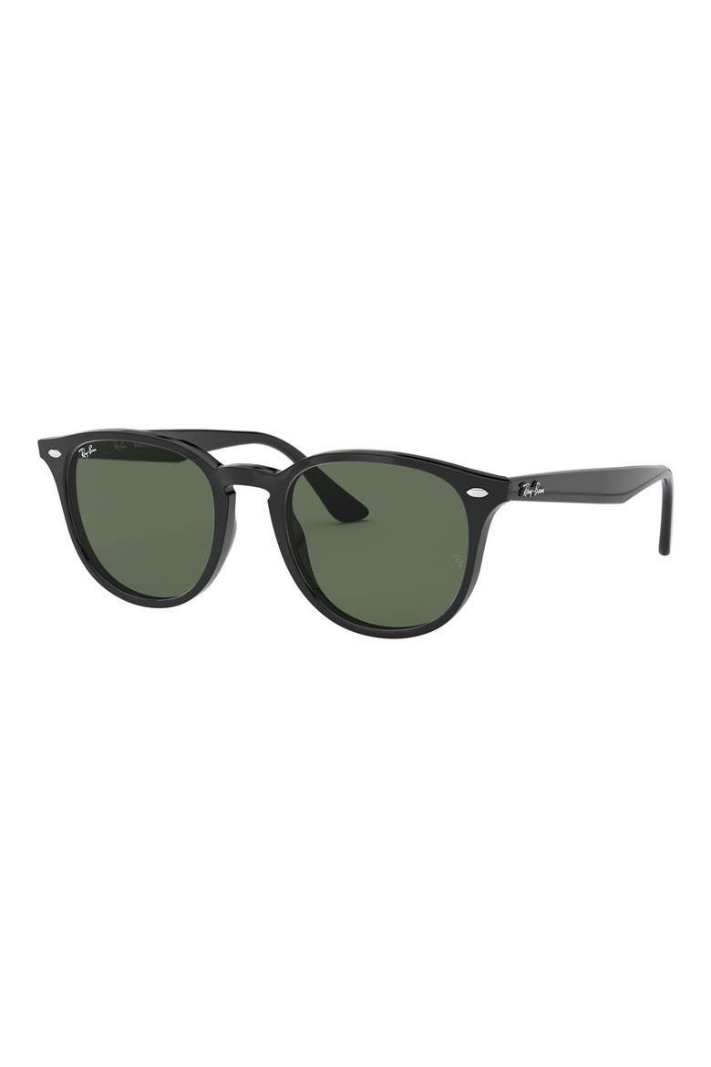 Ray Ban 51mm Round Sunglasses, Alternate, color, BLACK