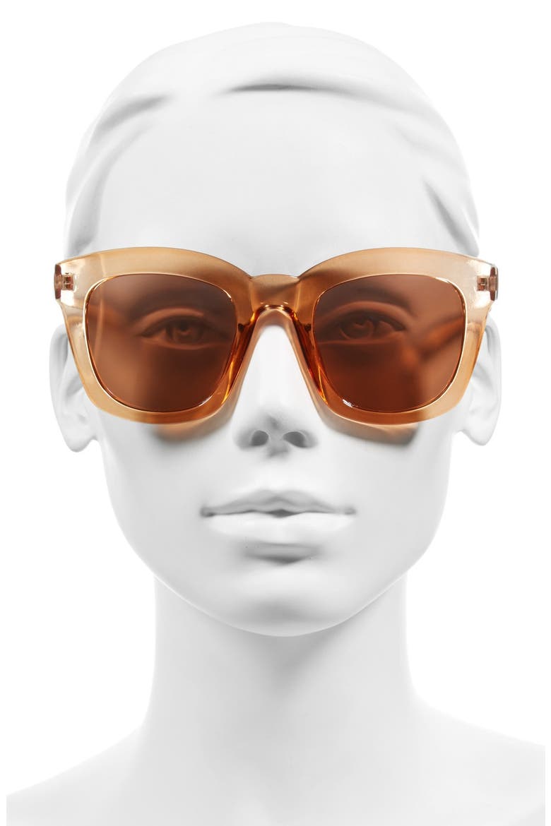50mm Mirror Square Sunglasses, Alternate, color, ROSE GOLD