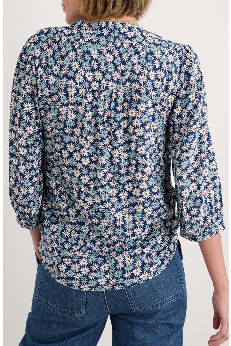 Willow Patch Print Shirt, Alternate, color, SCREENPRINT DAISY MARINE