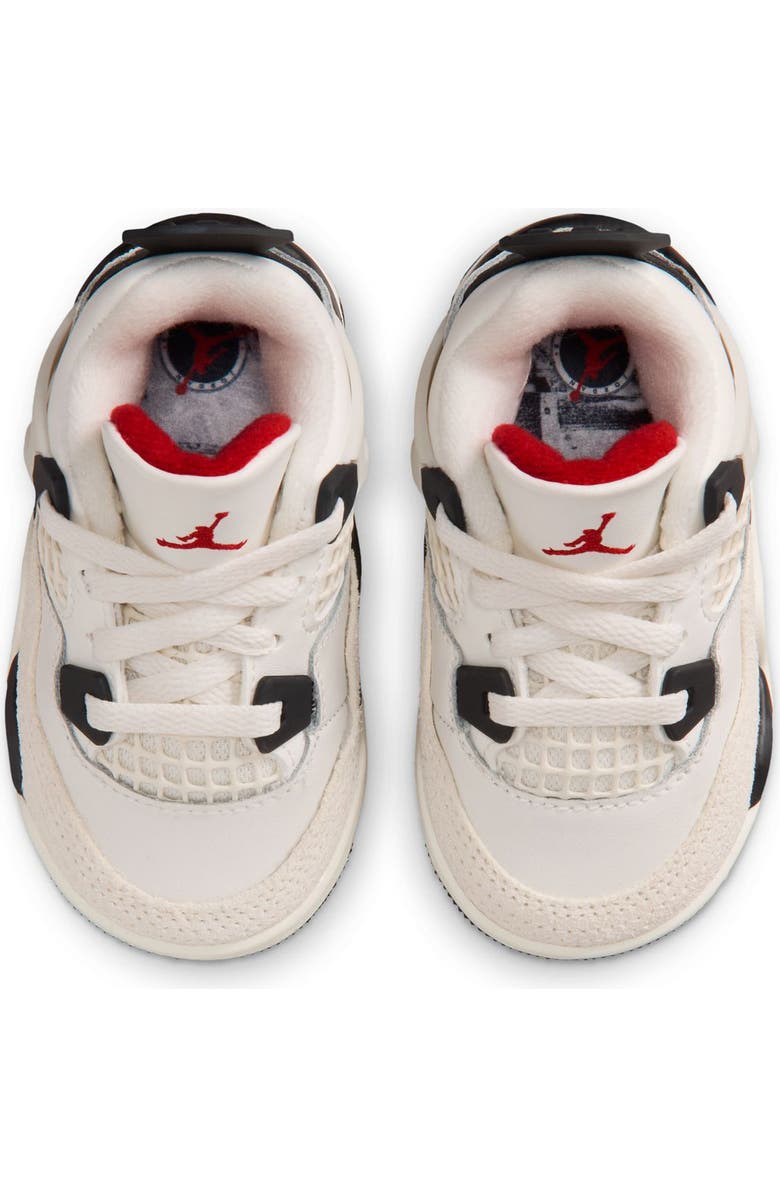 Jordan Air Jordan 4 Retro Basketball Sneaker, Alternate, color, Sail/ Black/ University Red