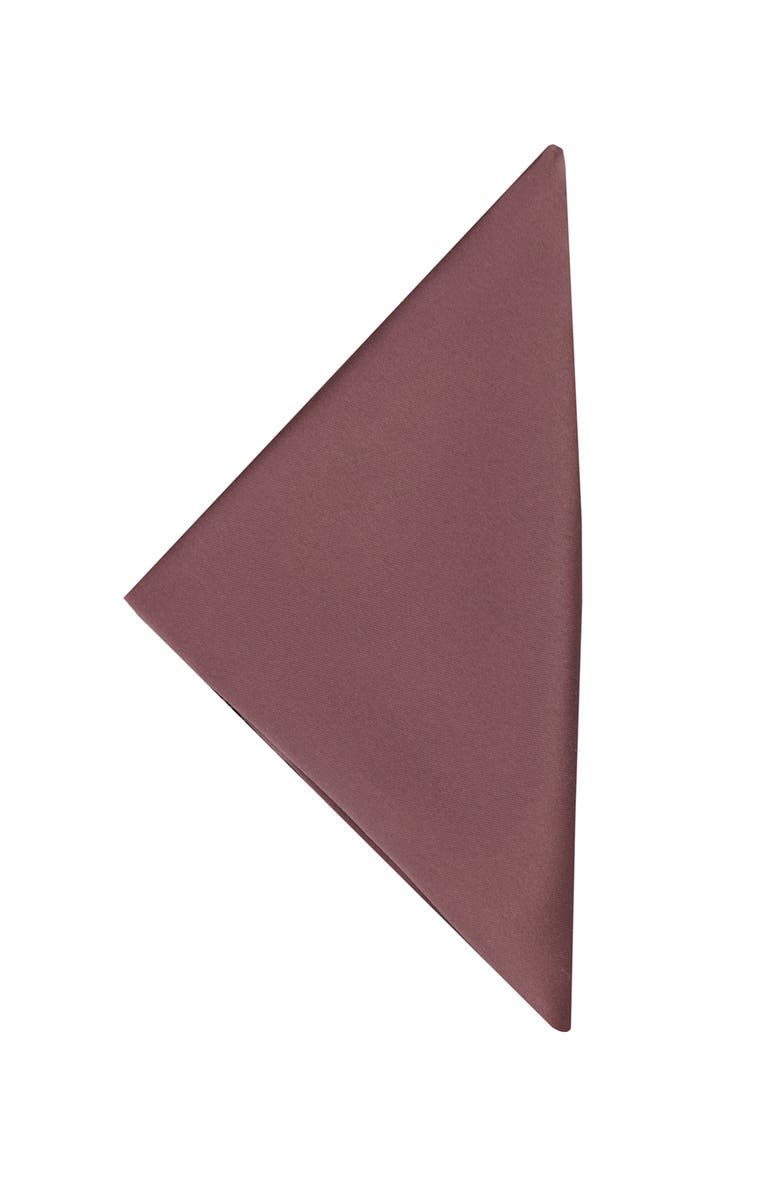 Brooklyn Brigade Men's Solid Satin Pocket Square, Alternate, color, Dark Mauve