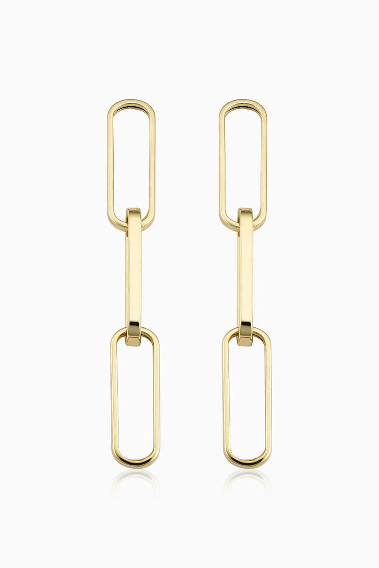 14K Yellow Gold Venice Link Bold Drop Earrings, Main, color, Yellow Gold