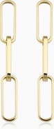 Oradina 14K Yellow Gold Venice Link Bold Drop Earrings