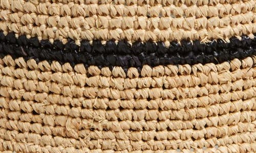 Brixton Ellee Straw Packable Bucket Hat In Tan/black