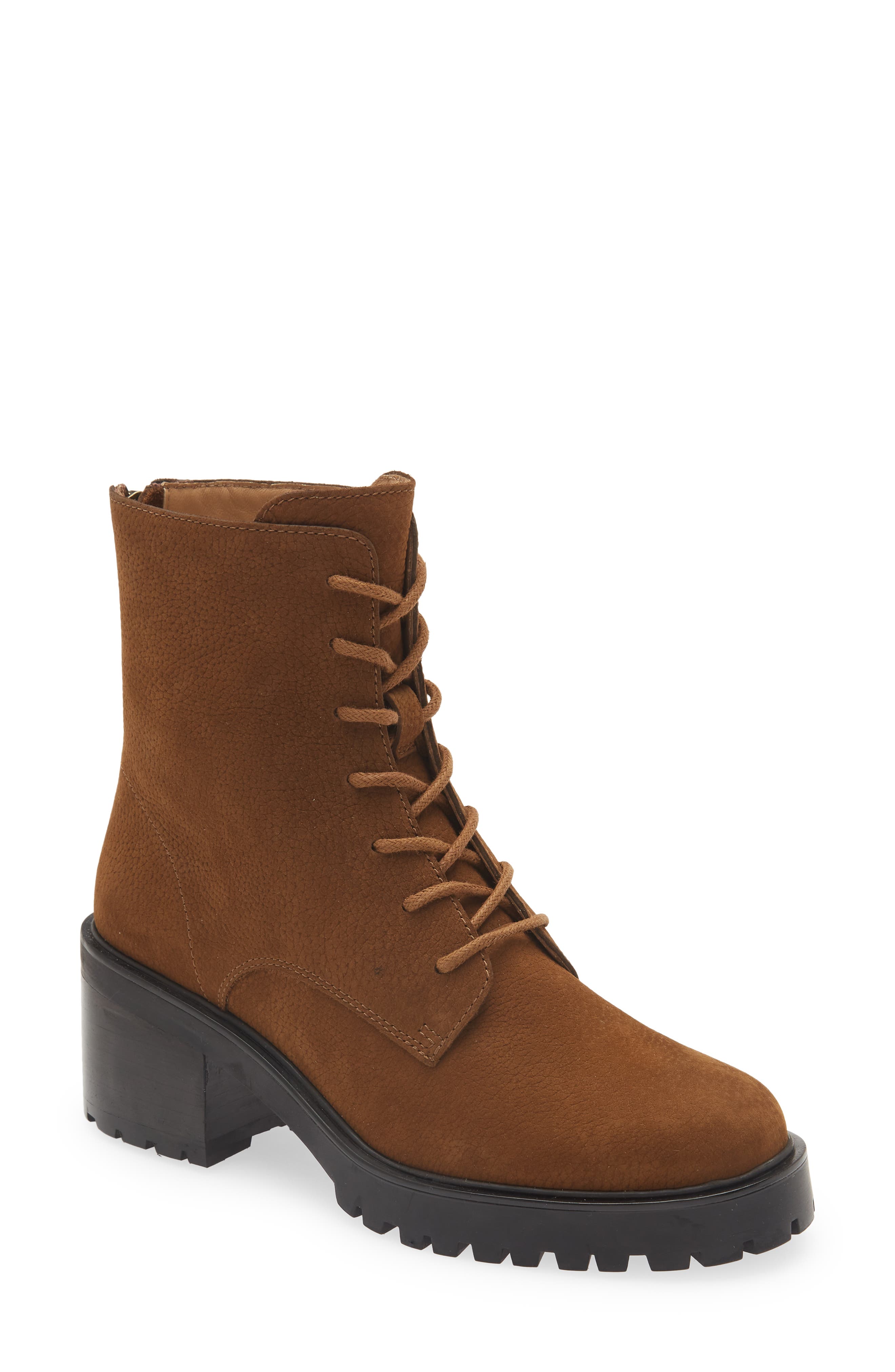 Madewell The Bradley Lace-Up Lug Sole Boot, Main, color, 