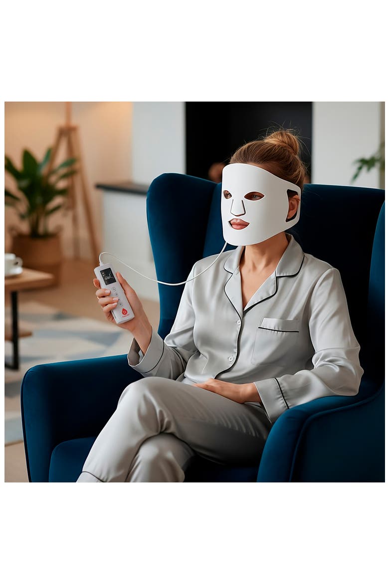 LED Light Therapy Mask, Alternate, color, WHITE