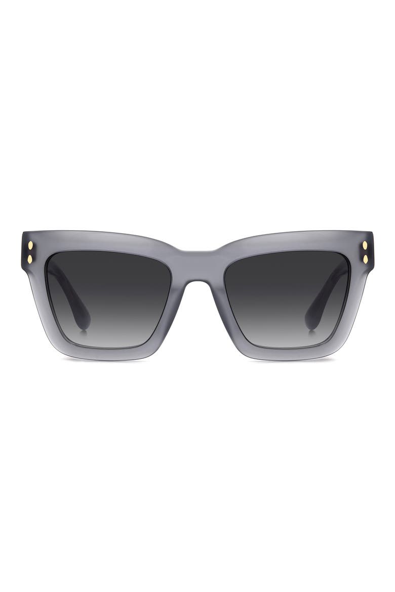 53mm Gradient Rectangular Sunglasses, Main, color, GREY/ DARK GREY SF