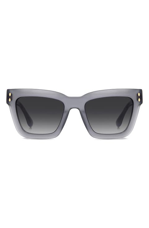 53mm Gradient Rectangular Sunglasses