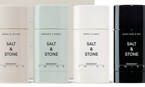 Salt & Stone Mini Deodorant Discovery Set $48 Value In Transparent