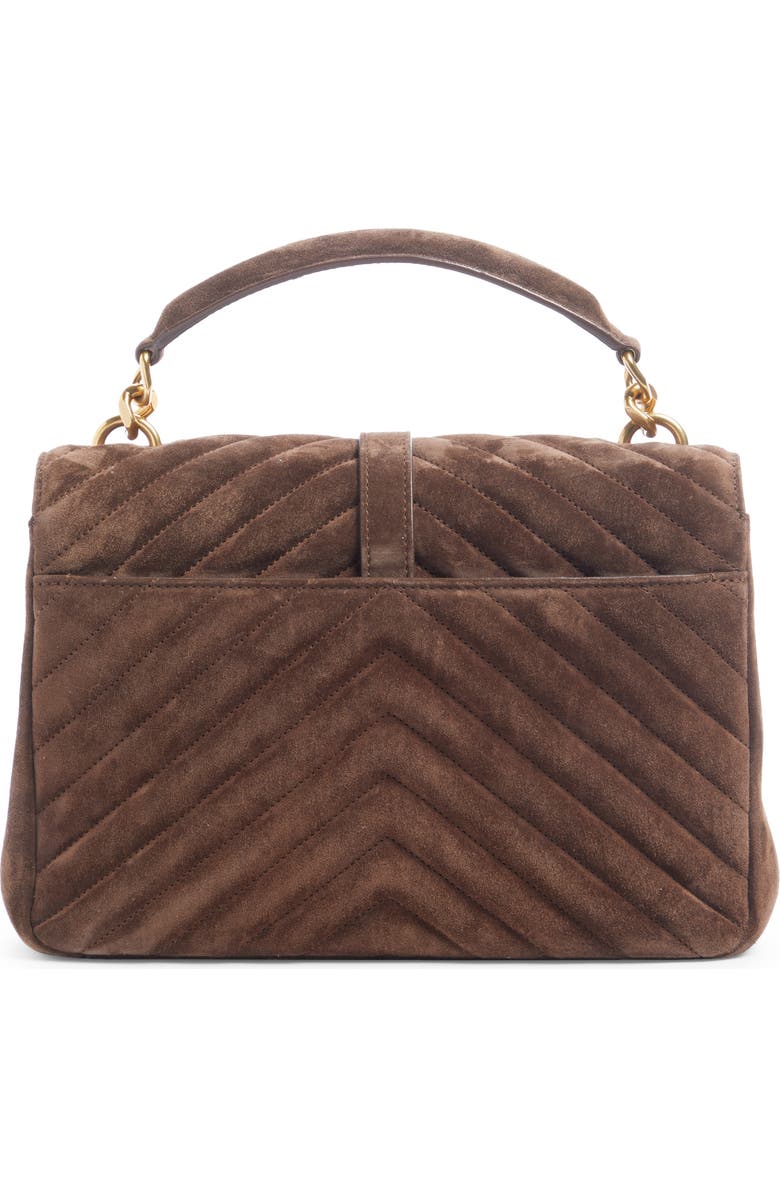 Saint Laurent Medium College Suede Shoulder Bag, Alternate, color,