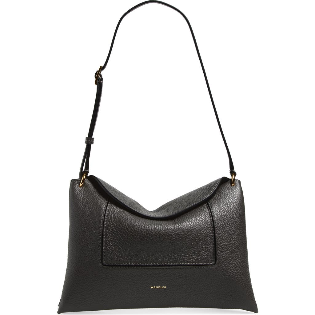 Wandler Penelope Slouch Leather Shoulder Bag In Black