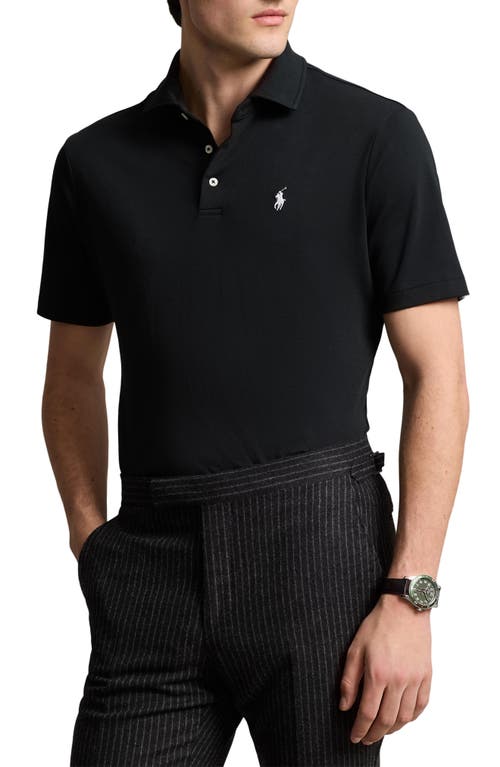 Polo Ralph Lauren Classic Fit Solid Black Cotton Polo In Polo Black