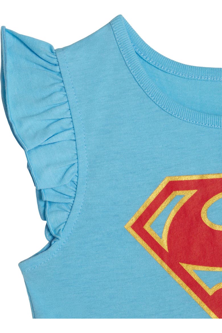 Justice League Supergirl Tutu Dress, Alternate, color, Baltic Blue Supergirl