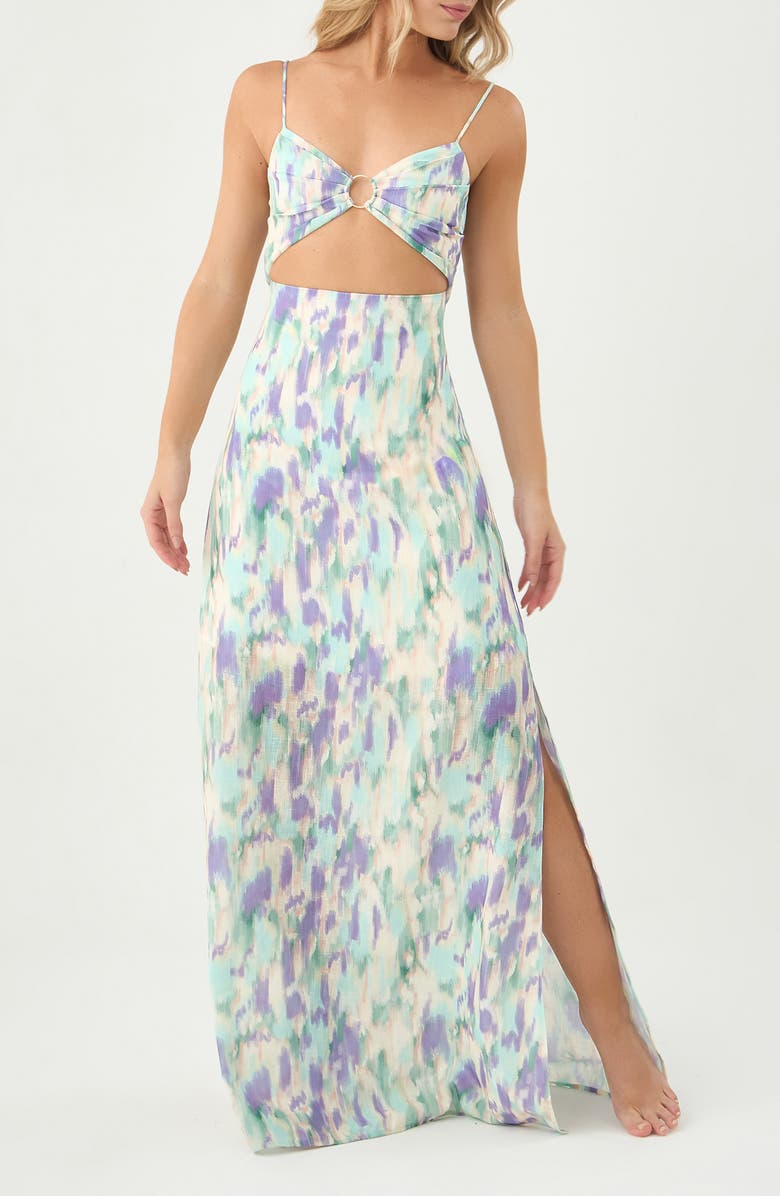 BOAMAR Michy Cover-Up Maxi Dress, Main, color, Ivory Multi