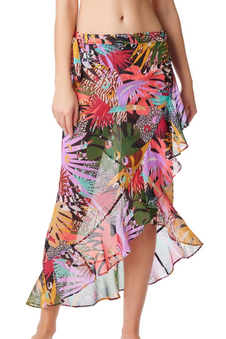 Let's Get Loud Ruffle Pareo, Main, color, MULTI COLORED