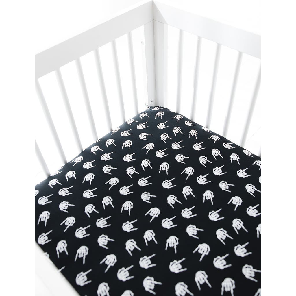 Charlie Lou Baby ® Rock N' Skull Crib Sheet In Black