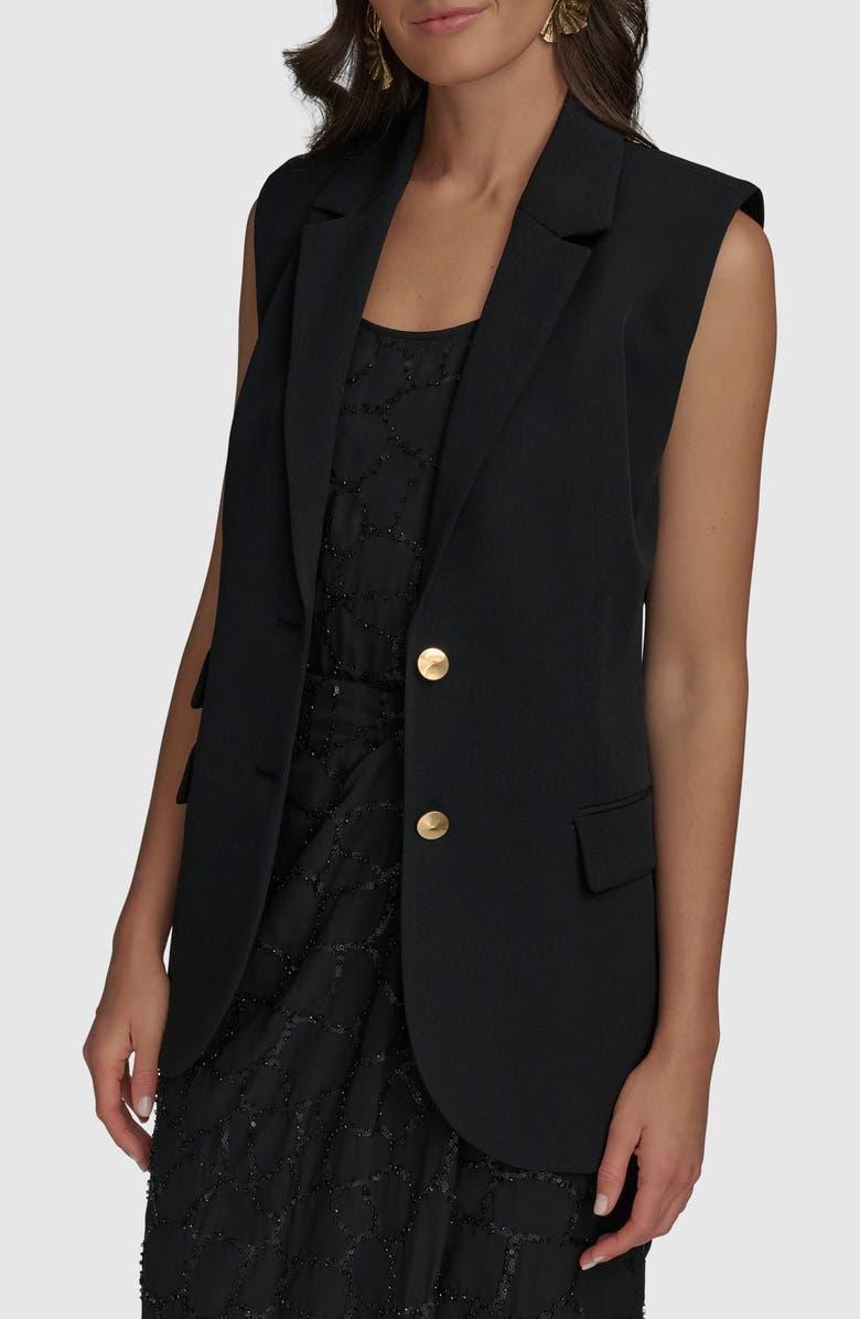 Donna Karan New York Two-Button Vest, Alternate, color, 