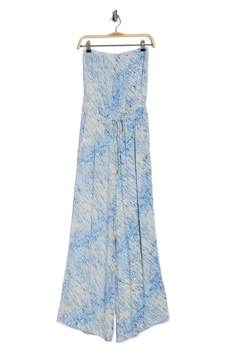 Elan Strapless Cover-Up Jumpsuit, Main, color, Blue Sahara