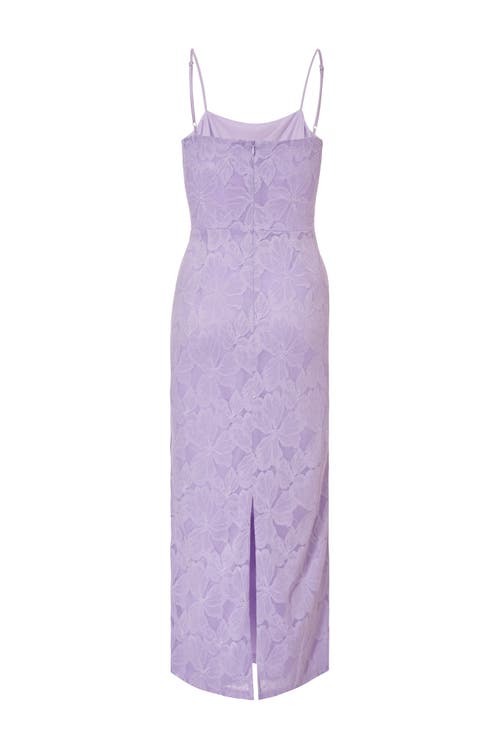 Quiz Lace Strappy Maxi Dress In Lilac