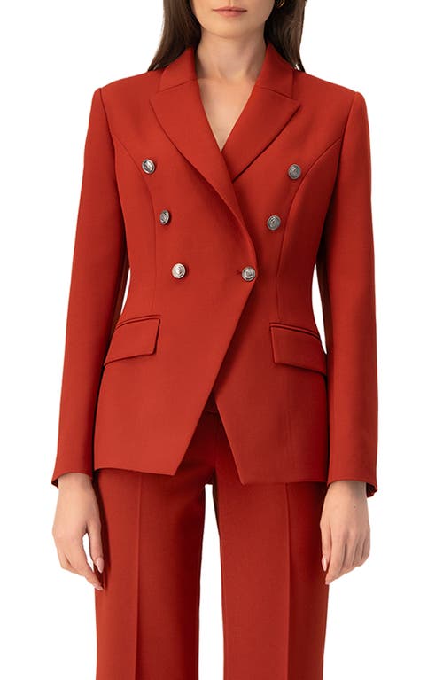 Ivonne Double-breasted Blazer In Orange