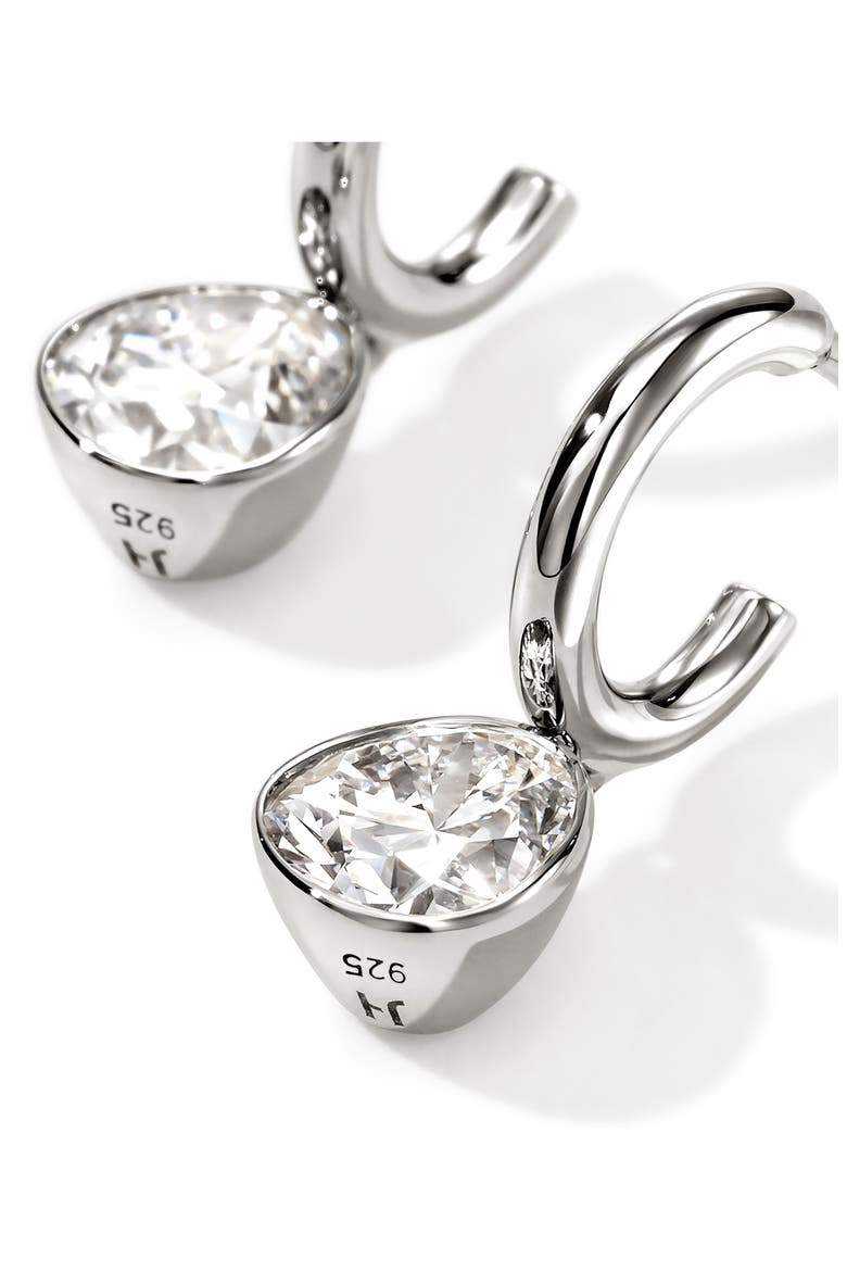 JH Lovestruck™ Hoop Earrings, Sterling Silver, Lab-Grown Diamonds, 1.5TCW, Alternate, color, SILVER