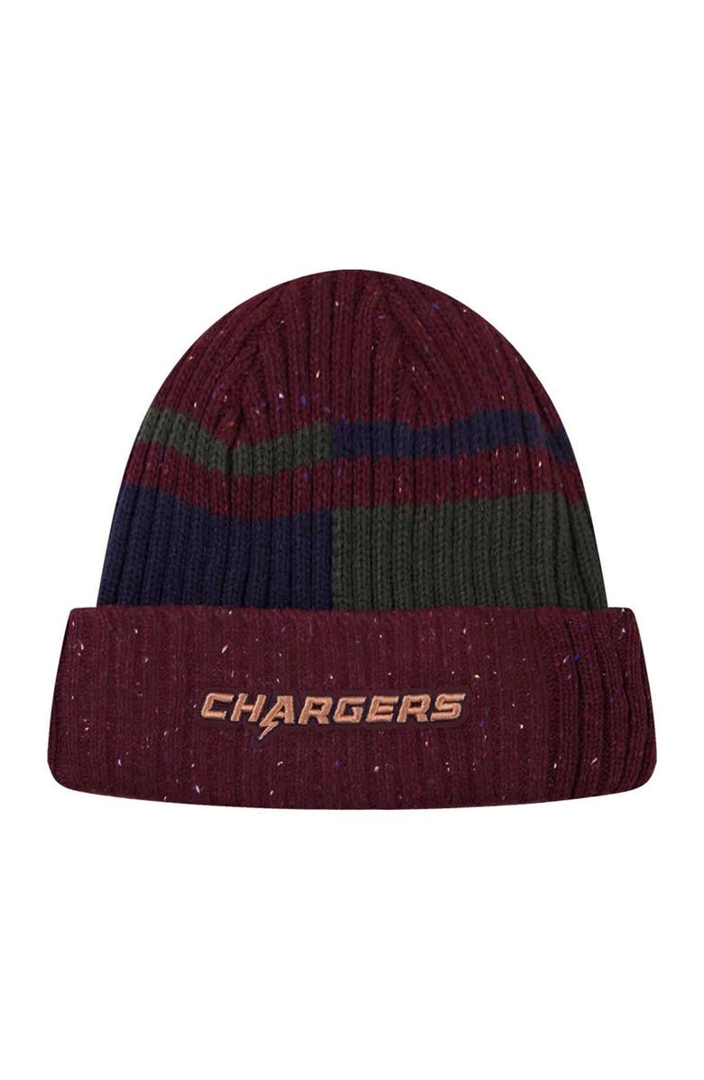 PRO STANDARD Men's Pro Standard Burgundy Los Angeles Chargers Speckled Cuffed Knit Hat, Alternate, color, Burgundy
