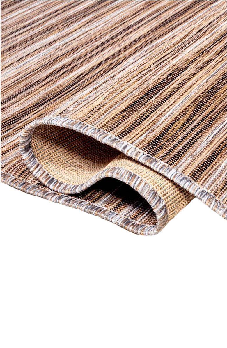 JONATHAN Y Finn Modern Farmhouse Pinstripe Indoor/Outdoor Area Rug, Alternate, color, Natural/Brown