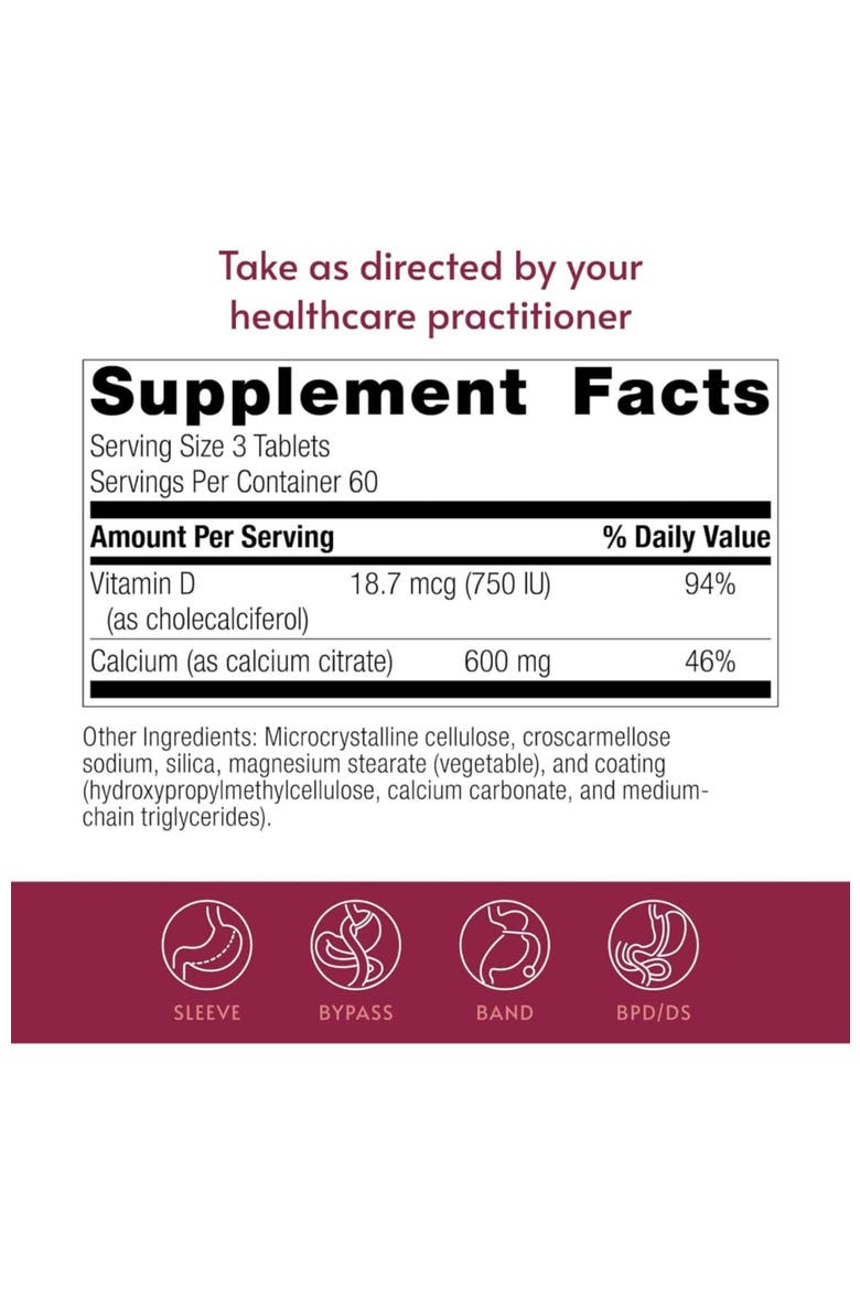 Non Chewable Calcium Citrate 600 mg with Vitamin D3 Mineral Supplement Tablets 180 Tablets, Alternate, color, None