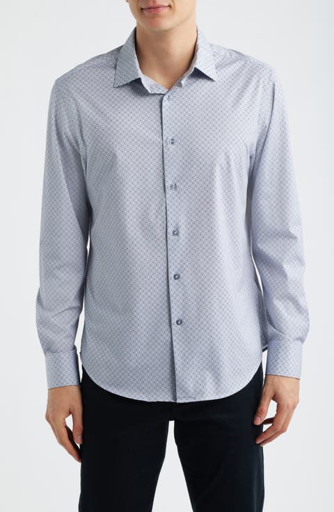 James OoohCotton® Dot Print Button-Up Shirt