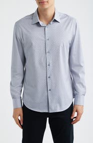 Bugatchi James OoohCotton® Dot Print Button-Up Shirt