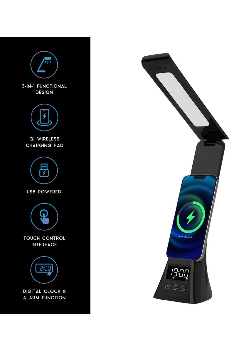 PURSONIC Smart Power
Productivity Bundle 3-in-1 LED Desk Lamp
5-in-1 Wireless Charging Station, Alternate, color, Black