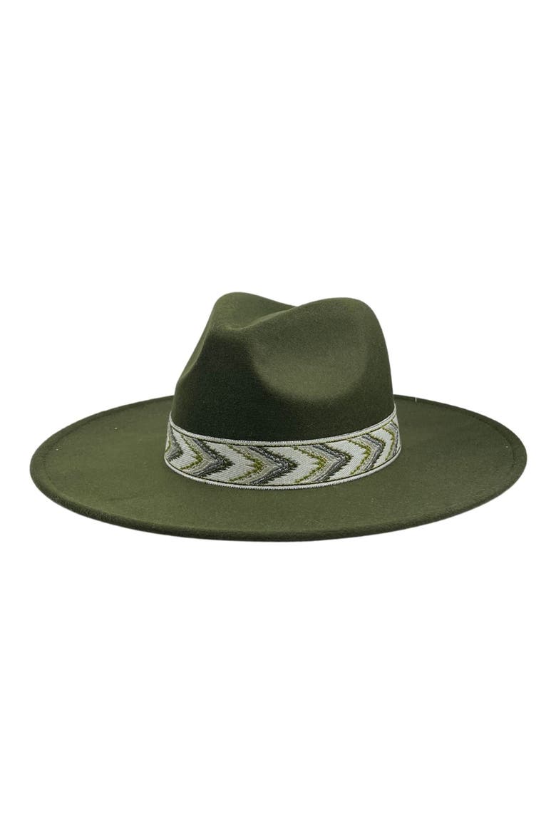 Wide Brim Felt Panama Hat, Main, color, OLIVE